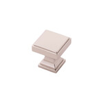Belwith Keeler Brownstone Square Knob Polished Nickel - 1 1/8 in