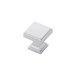 Belwith Keeler Brownstone Square Knob Chrome - 1 1/8 in