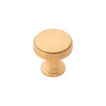 Belwith Keeler Brownstone Round Knob Brushed Golden Brass - 1 1/4 in