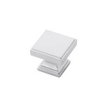 Belwith Keeler Brownstone Square Knob Chrome - 1 3/8 in