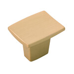 Belwith Keeler Channel Square Knob Brushed Golden Brass - 1 1/4 in
