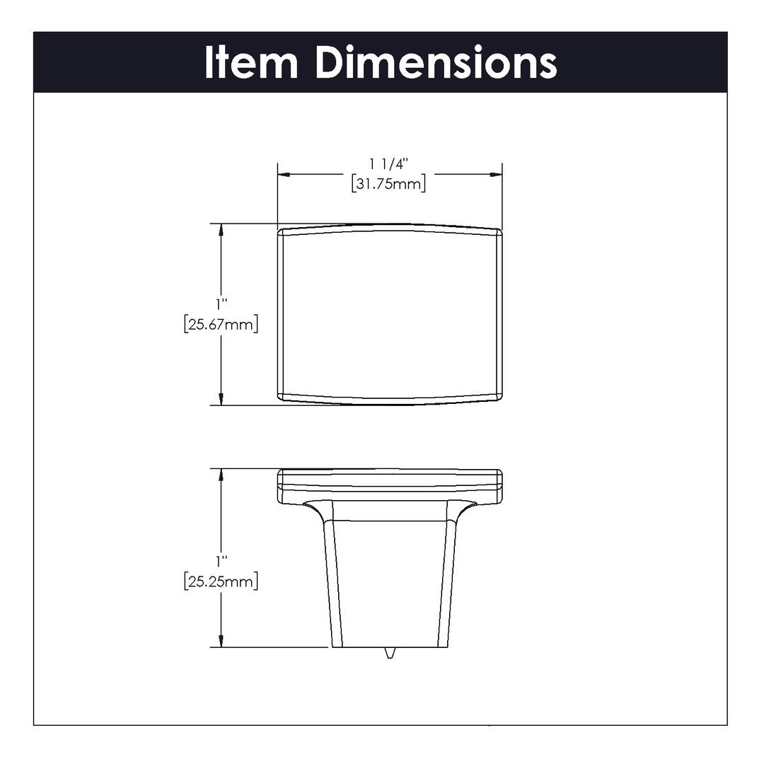 Belwith Keeler Channel Square Knob