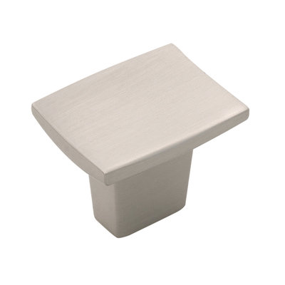 Belwith Keeler Channel Square Knob Satin Nickel - 1 1/4 in