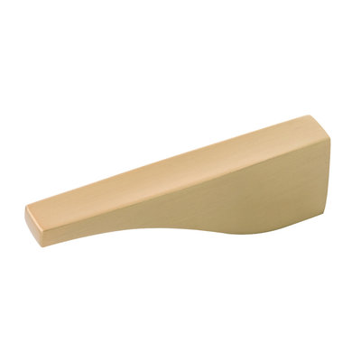 Belwith Keeler Channel Bauhaus Knob Brushed Golden Brass - 3 in