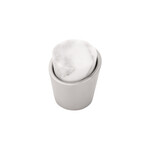 Belwith Keeler Firenze Knob White Marble with Polished Nickel - 1 1/4 in