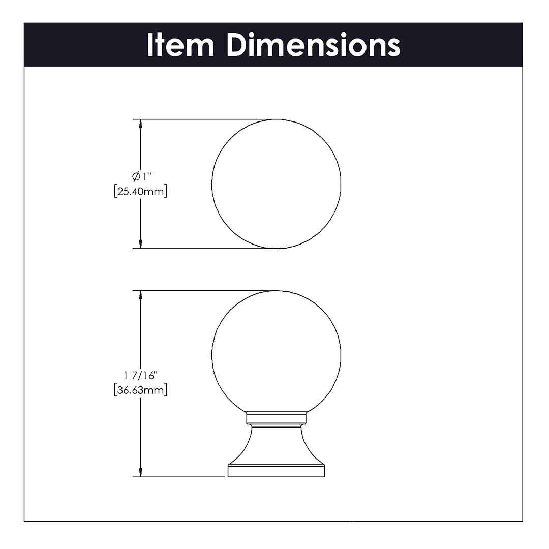 Belwith Keeler Fuller Round Knob