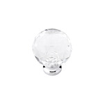 Belwith Keeler Luster Geometric Knob Glass with Chrome - 1 1/4 in