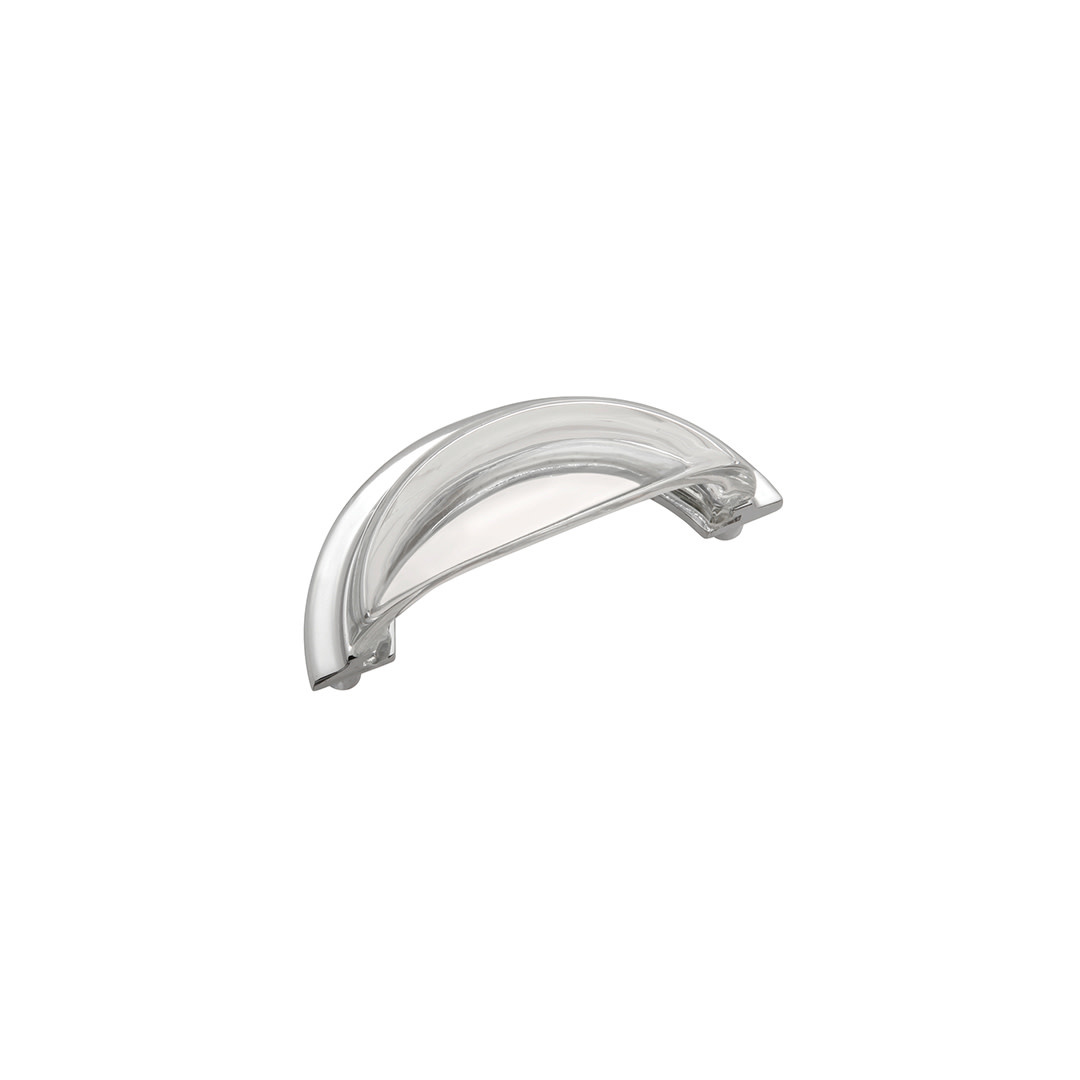 Luster Cup Pull Glass with Chrome 3 in Handles More