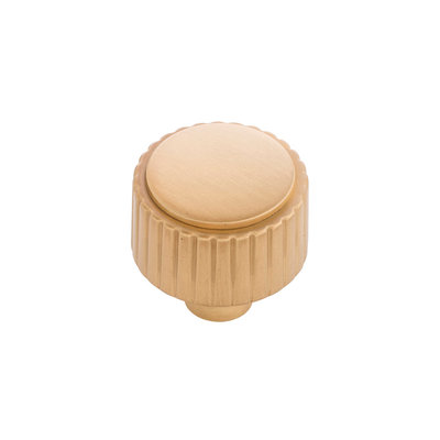Belwith Keeler Sinclaire Round Knob Brushed Golden Brass - 1 1/4 in