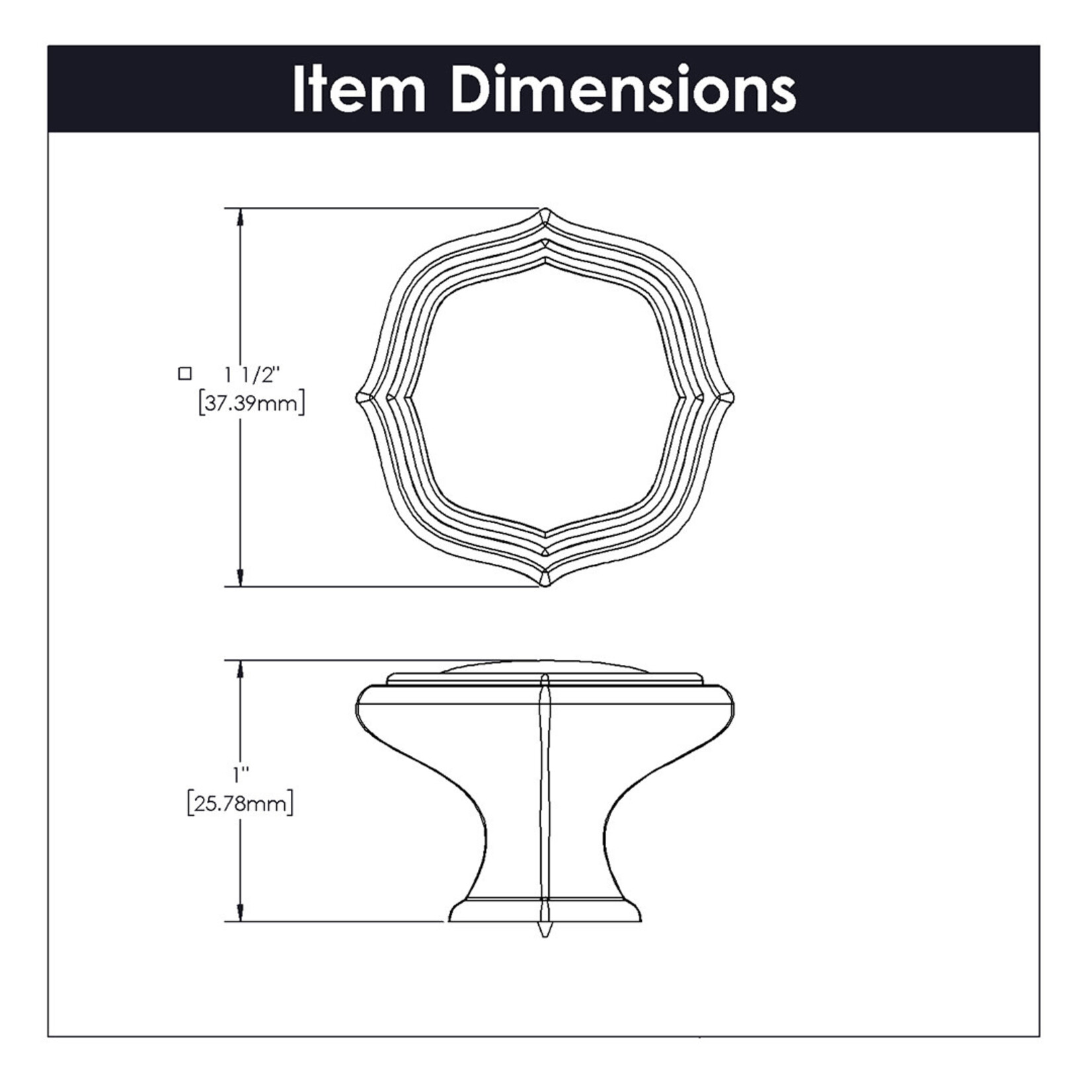 Belwith Keeler Trellis Quatrefoil Knob