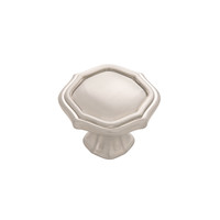 Trellis Quatrefoil Knob Satin Nickel - 1 1/2 in