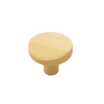 Belwith Keeler Veer Round Knob Brushed Golden Brass - 1 3/8 in