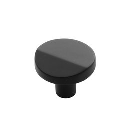 Belwith Keeler Veer Round Knob Matte Black - 1 3/8 in