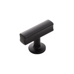 Hickory Hardware Woodward T-Knob Matte Black - 1 15/16 in