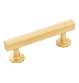 Hickory Hardware Woodward Pull Brushed Golden Brass - 3 in