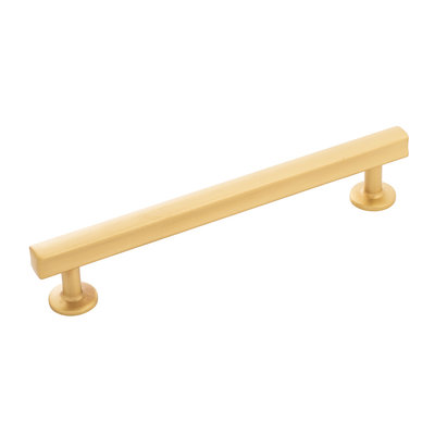Hickory Hardware Woodward Pull Brushed Golden Brass - 6 1/4 in