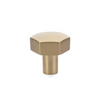 Emtek Mod Hex Knob Satin Brass - 1 1/8 in