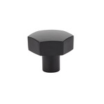 Emtek Mod Hex Knob Flat Black - 1 1/2 in