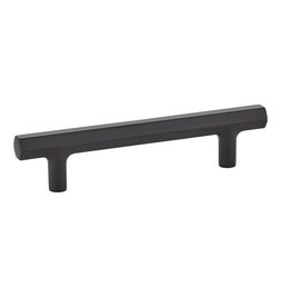 Emtek Mod Hex Pull Flat Black - 4 in