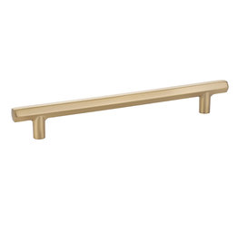 Emtek Mod Hex Pull Satin Brass - 8 in