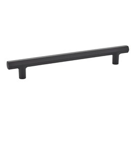 Emtek Mod Hex Pull Flat Black - 8 in