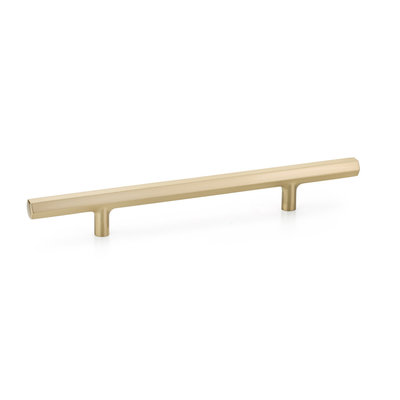 Emtek Mod Hex Extended Pull Satin Brass - 6 in