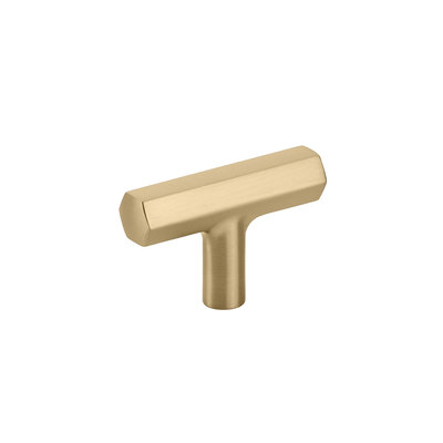 Emtek Mod Hex T-Knob Satin Brass - 2 in