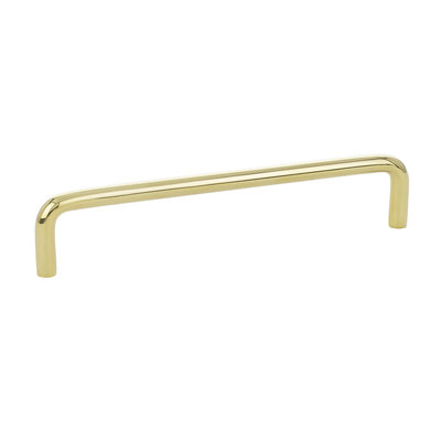 Emtek Wire Pull Unlacquered Brass - 6 in