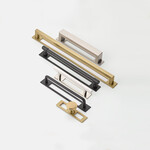 Emtek Modern Cabinet Backplate For Pull Flat Black - 4 in