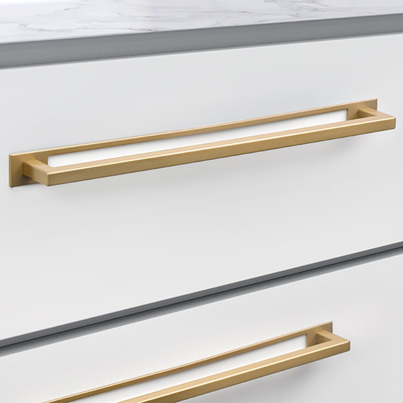 Modern Cabinet Backplate For Pull Satin Brass - 6 in - Handles & More