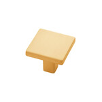 Belwith Keeler Emerge Square Knob Brushed Golden Brass - 1 5/16 in