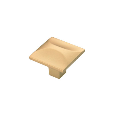 Hickory Hardware Hickory Hardware Crest Square Knob Flat Ultra Brass - 1 1/4 in