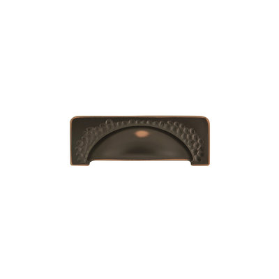 Hickory Hardware Craftsman Cup Pull Oil-Rubbed Bronze Highlighted - 3 3/4 in