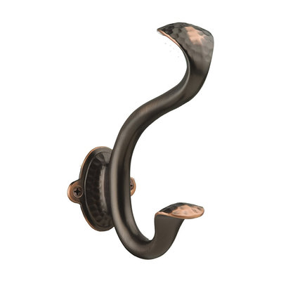 Hickory Hardware Craftsman Hook Oil-Rubbed Bronze Highlighted - 1 3/8 in