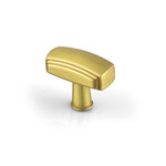 Marathon Hardware Montague Knob Brushed Brass - 1 5/8 in