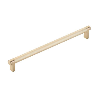 Emtek Select Cabinet Pull Knurled Satin Brass - 10 in