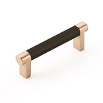 Emtek Select Cabinet Pull Knurled Satin Copper & Oil-Rubbed Bronze - 4 in