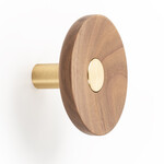 Viefe Zoot Hook Dark Brass and Walnut - 3 1/2 in