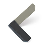 Viefe Corner Hook Anthracite Grey and Moss Grey - 4 in