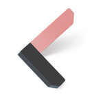 Viefe Corner Hook Anthracite Grey and Pink - 4 in