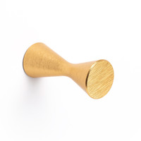 Diabolo Hook Brushed Brass - 7/8 in