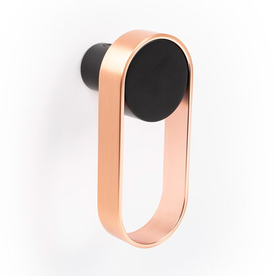 Viefe Orbit Oval Hook Brushed Copper and Matte Black - 4 1/8 in