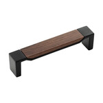 Belwith Keeler Fuse Pull Matte Black with Walnut - 5 1/16 in