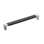 Belwith Keeler Fuse Pull Satin Nickel with Black Wood - 8 13/16 in