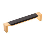 Belwith Keeler Fuse Pull Brushed Golden Brass with Black Wood - 6 5/16 in