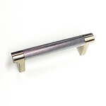 Emtek Select Cabinet Pull Knurled Satin Nickel & Polished Chrome - 12 in