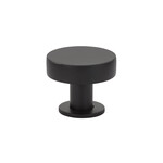 Emtek Cadet Knob Flat Black - 1 3/4 in