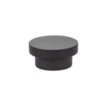 Emtek District Knob Flat Black - 1 3/8 in