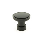 Emtek Haydon Knob Flat Black - 1 1/4 in