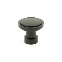 Haydon Knob Flat Black - 1 1/4 in